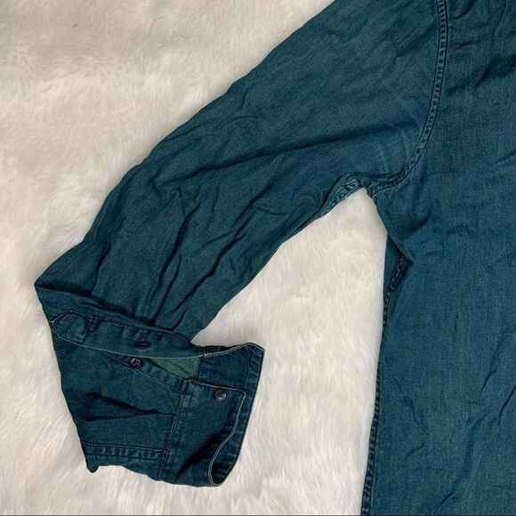 Sz Small Drykorn Denim Blue Collar Shirt - Picture 10 of 11